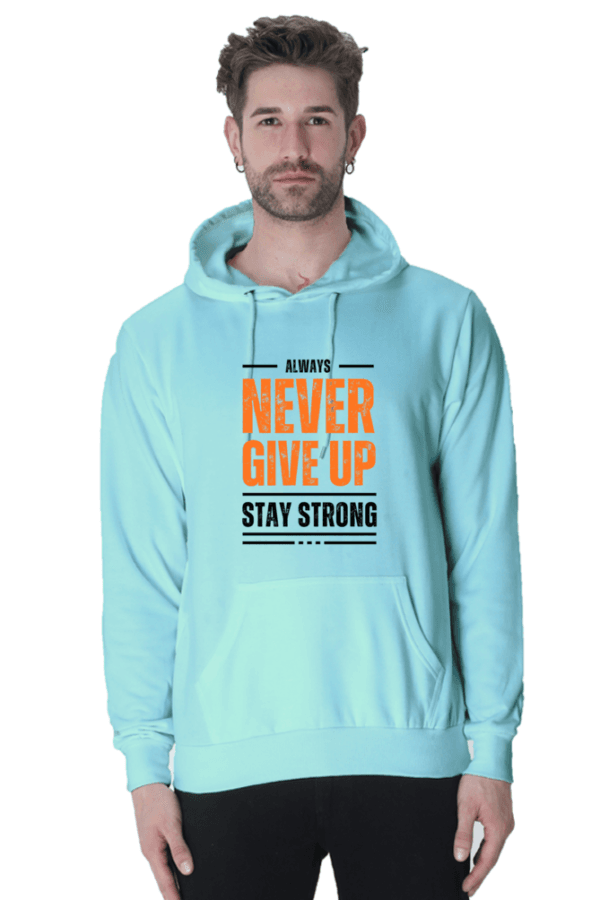 Always Never Give Up Hoodie – 100% Motivational Comfort - Image 2