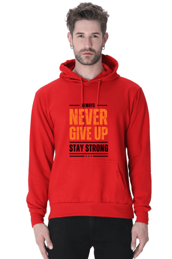 Always Never Give Up Hoodie – 100% Motivational Comfort - Image 7