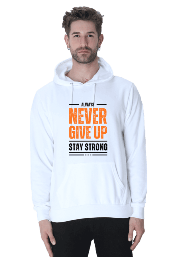 Always Never Give Up Hoodie – 100% Motivational Comfort - Image 9